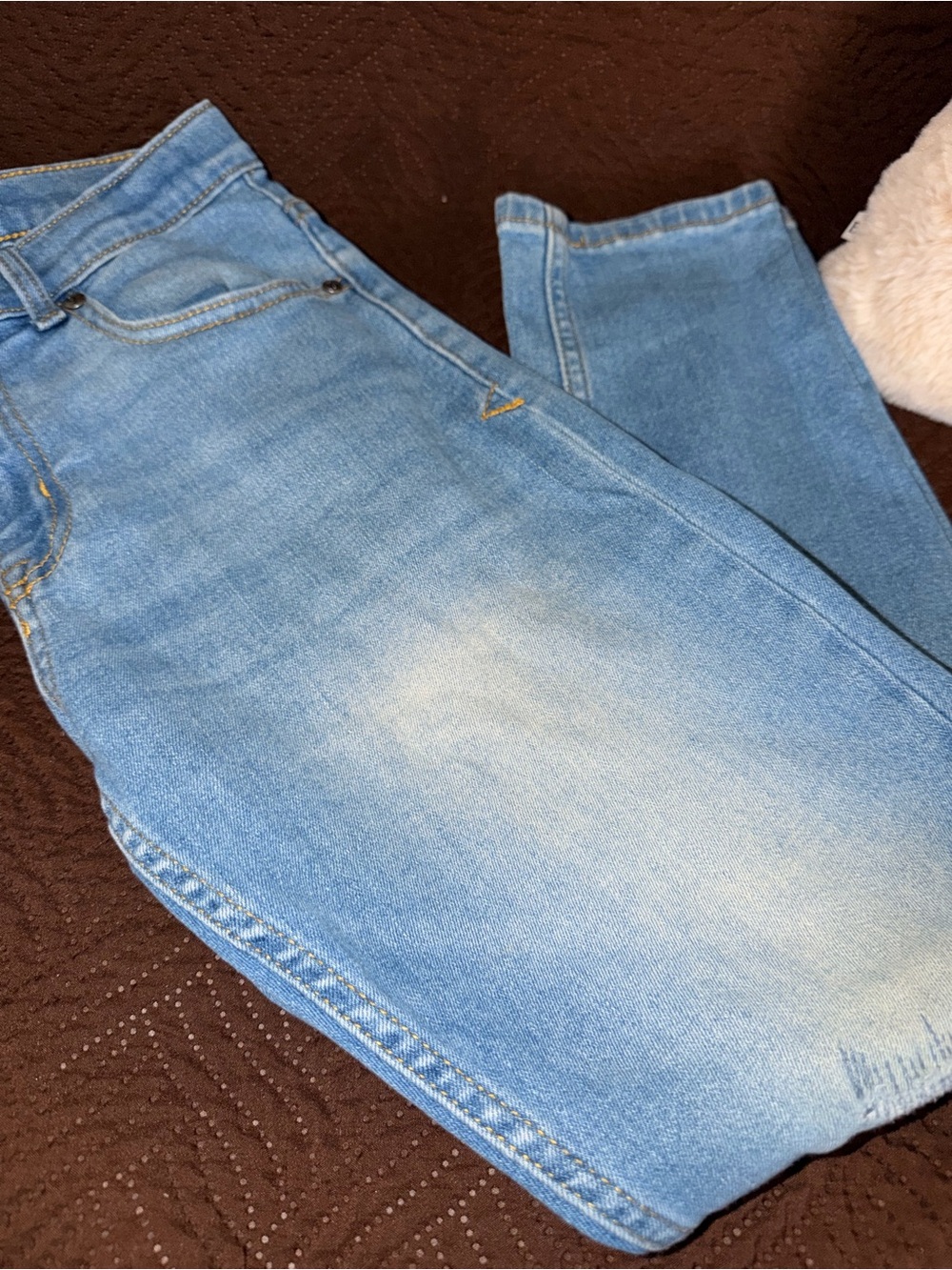 Light Blue kid’sHigh-Rise Straight Jeans